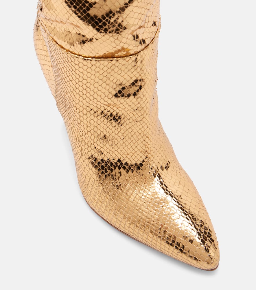 Paris Texas Elsa 100 Leather Over-the-knee Boots In Gold