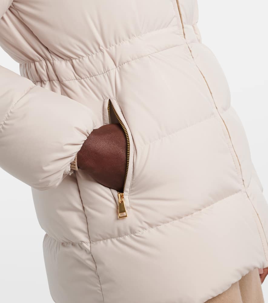 Moncler Brossette Down Puffer Jacket In White