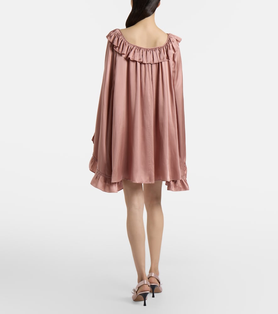  Chloe Chloe Ruffled Silk Satin Minidress 