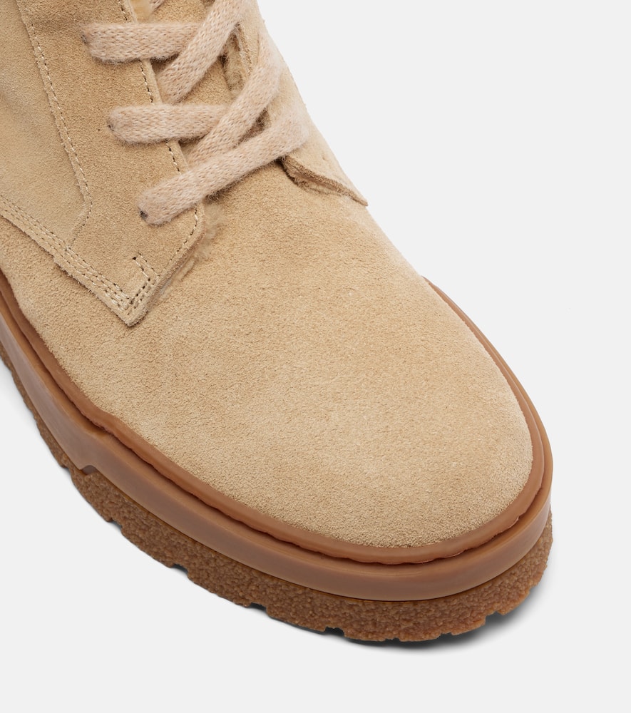 Bogner Calgary Shearling-lined Suede Lace-up Boots In Brown