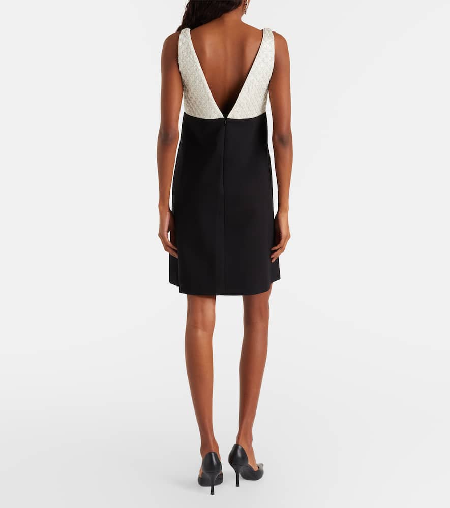 Dorothee Schumacher Emotional Essence Bow-detail Sequined Minidress In Black