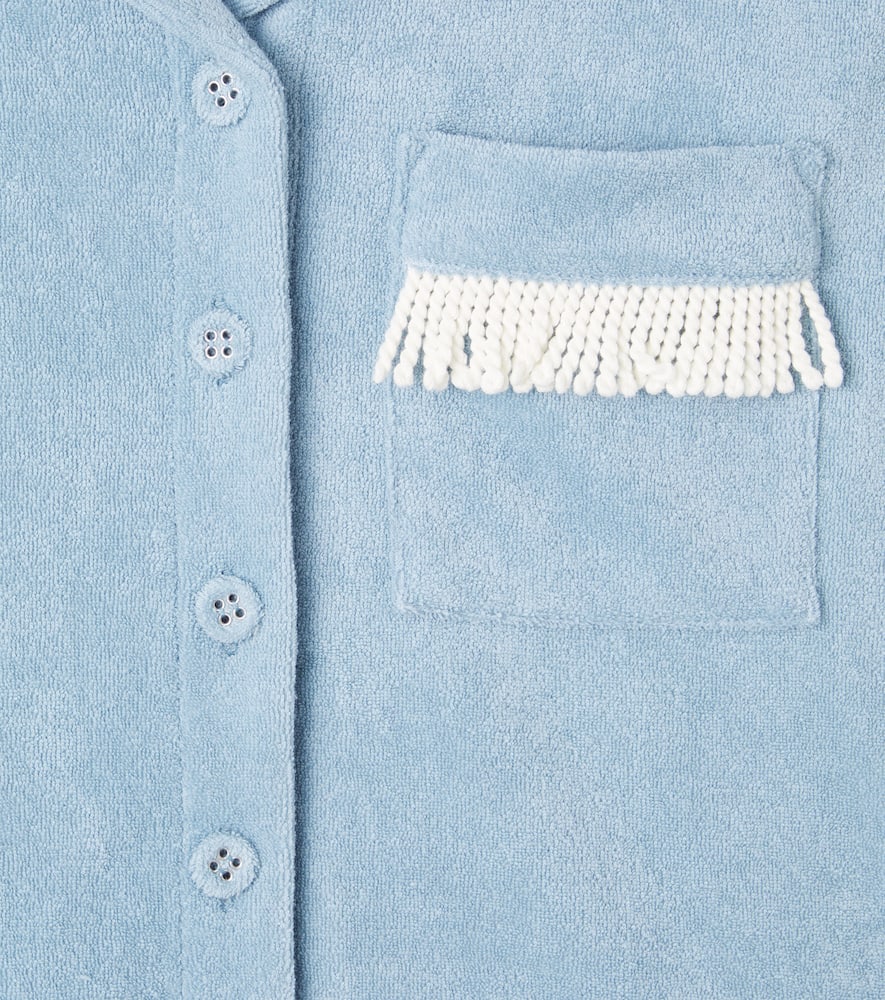 Zimmermann Awaken Cotton-blend Terry Top In Blue