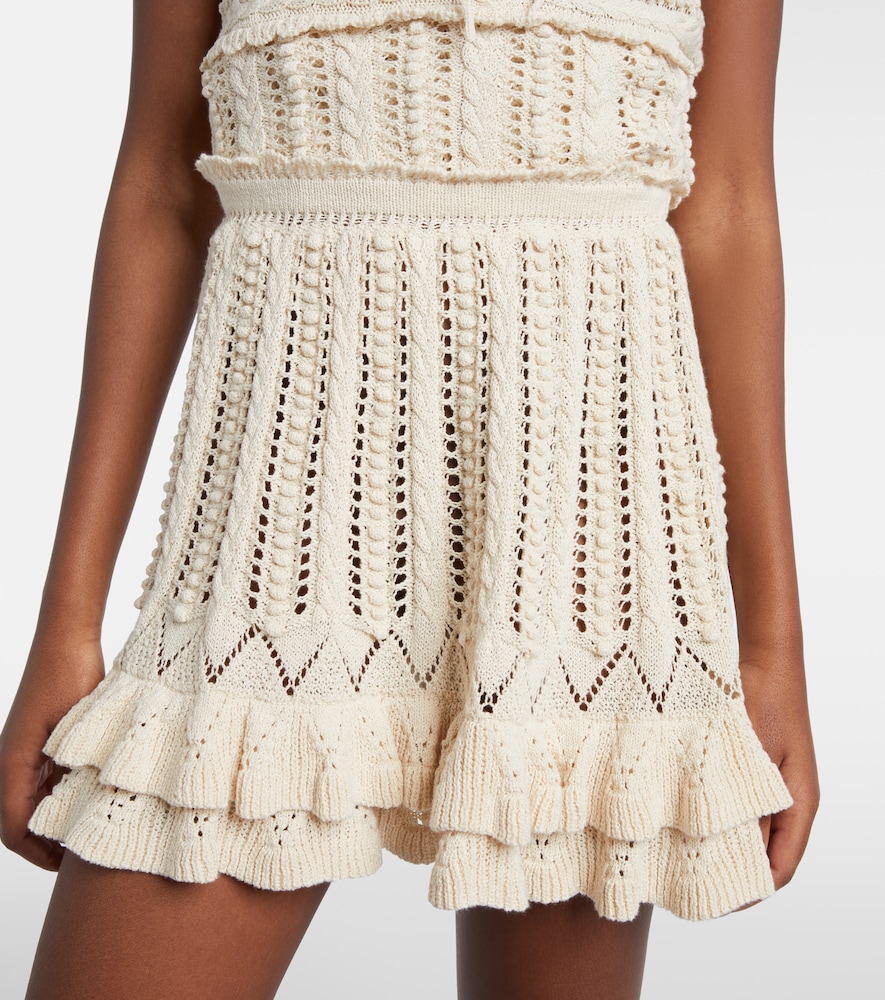Nelle Cotton Crochet Miniskirt