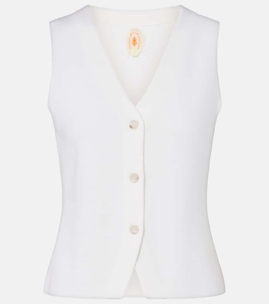Jardin Des Orangers Virgin Wool Vest In White