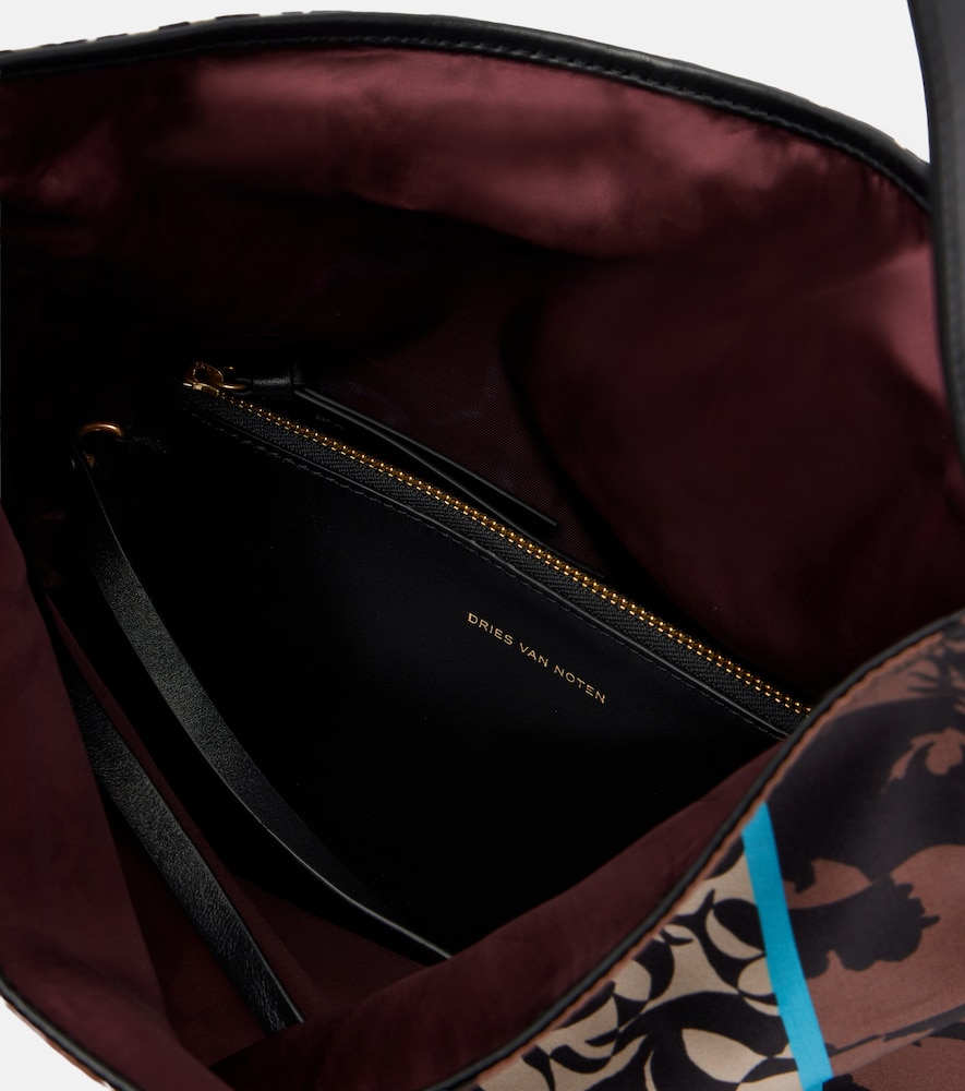  Dries Van Noten Dries Van Noten Small Printed Satin Shoulder Bag 
