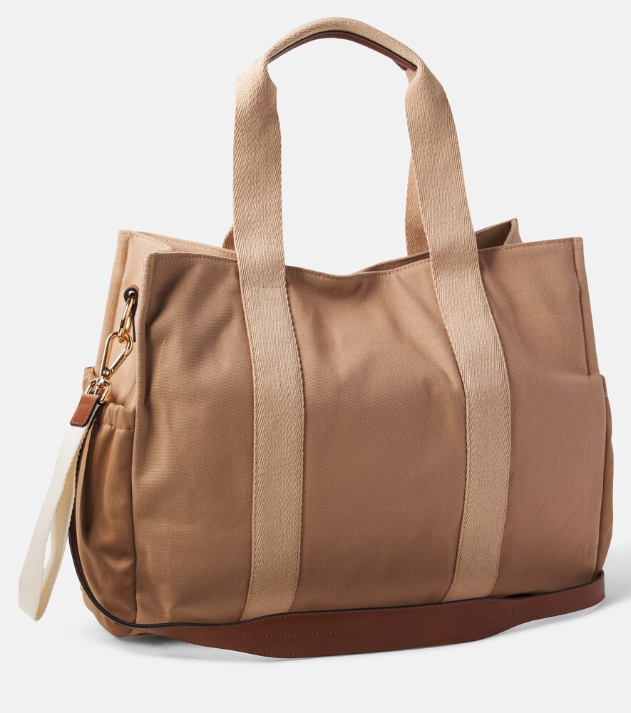  Chloe Kids Chloã© Kids Logo Cotton Diaper Bag 