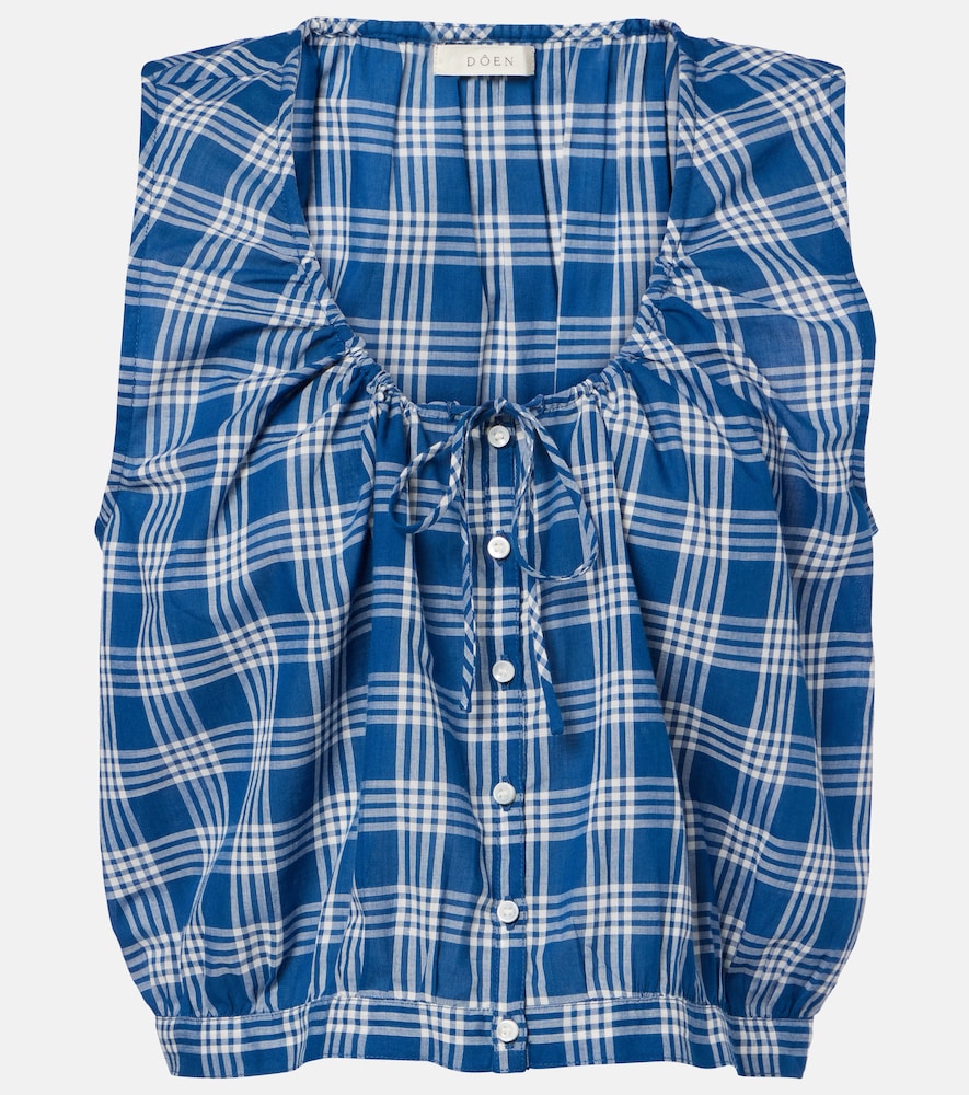 Doen Dôen Theo checked cotton top | Thumbnail 6