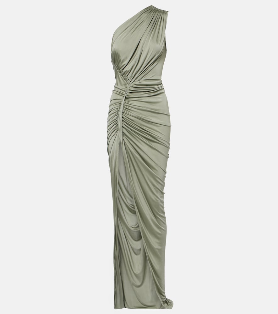 Rick Owens Asymmetric ruched jersey gown