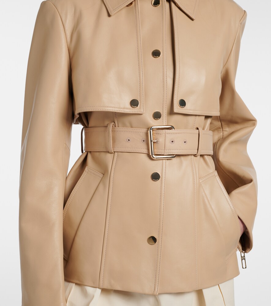  Sportmax Sportmax Stenzone Convertible Leather Jacket 