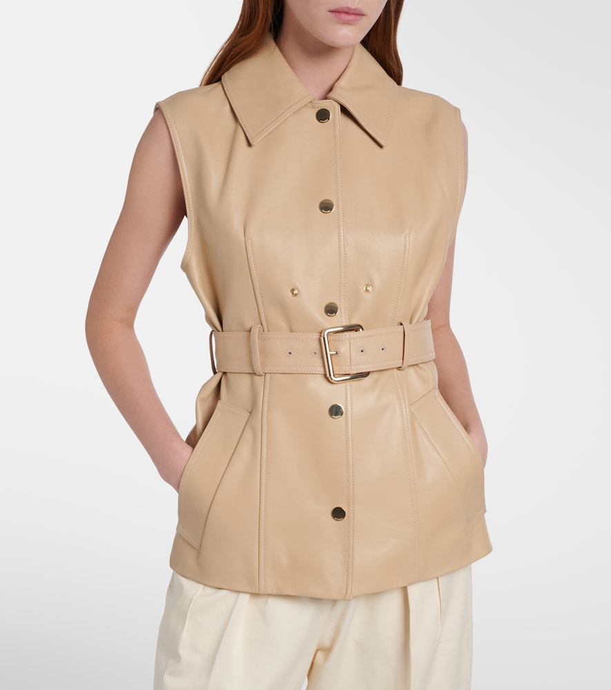  Sportmax Sportmax Stenzone Convertible Leather Jacket 