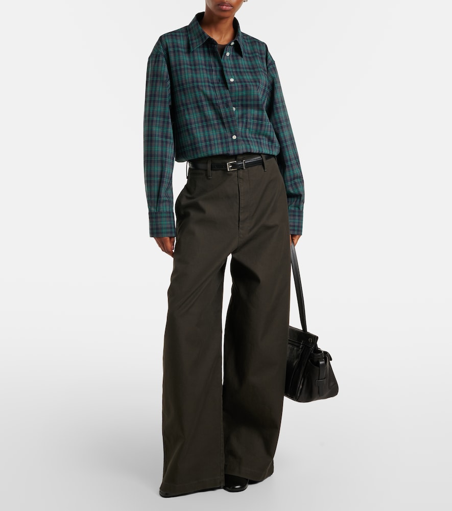  Rohe Rohe Checked Oversized Wool-blend Shirt 