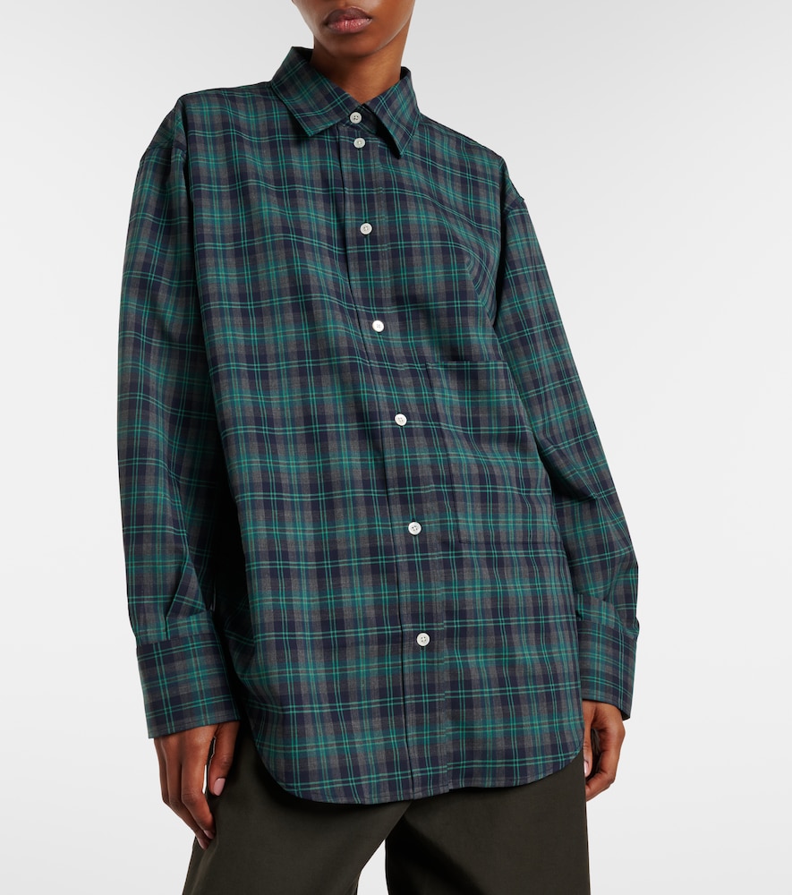  Rohe Rohe Checked Oversized Wool-blend Shirt 