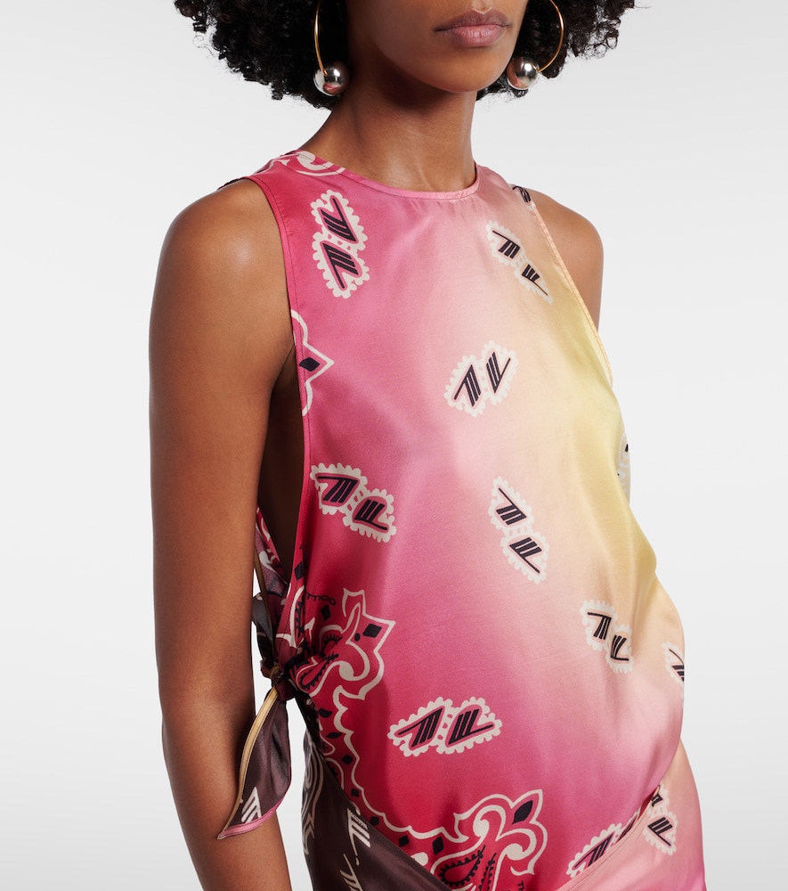  The Attico The Attico Bedrucktes Minikleid Aus Seide 