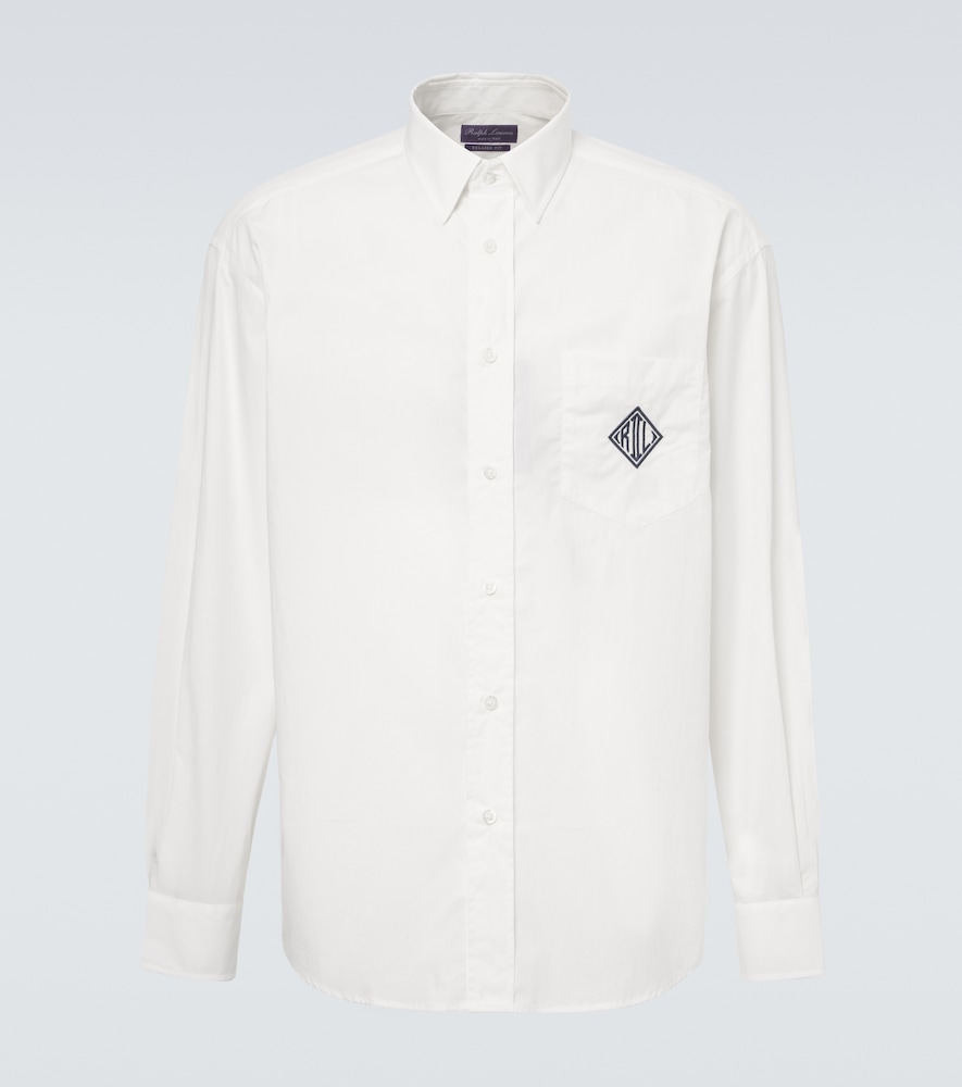 Ralph Lauren Purple Label Embroidered cotton poplin shirt