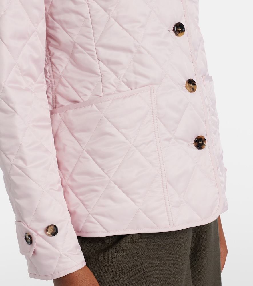  Burberry Burberry Corduroy-trimmed Quilted Jacket 