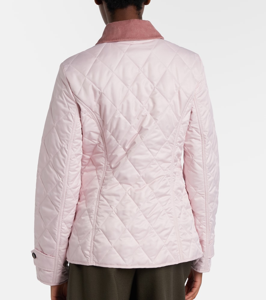  Burberry Burberry Corduroy-trimmed Quilted Jacket 