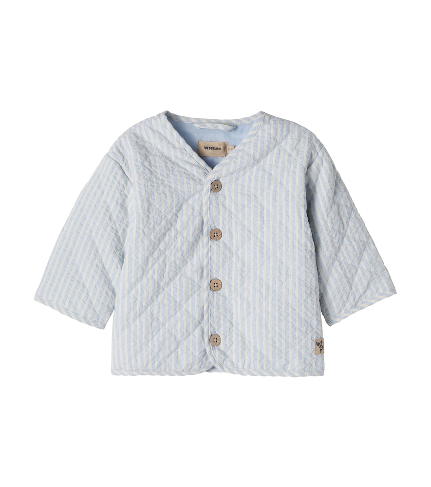 Wheat Baby Saxo striped quilted cotton jacket