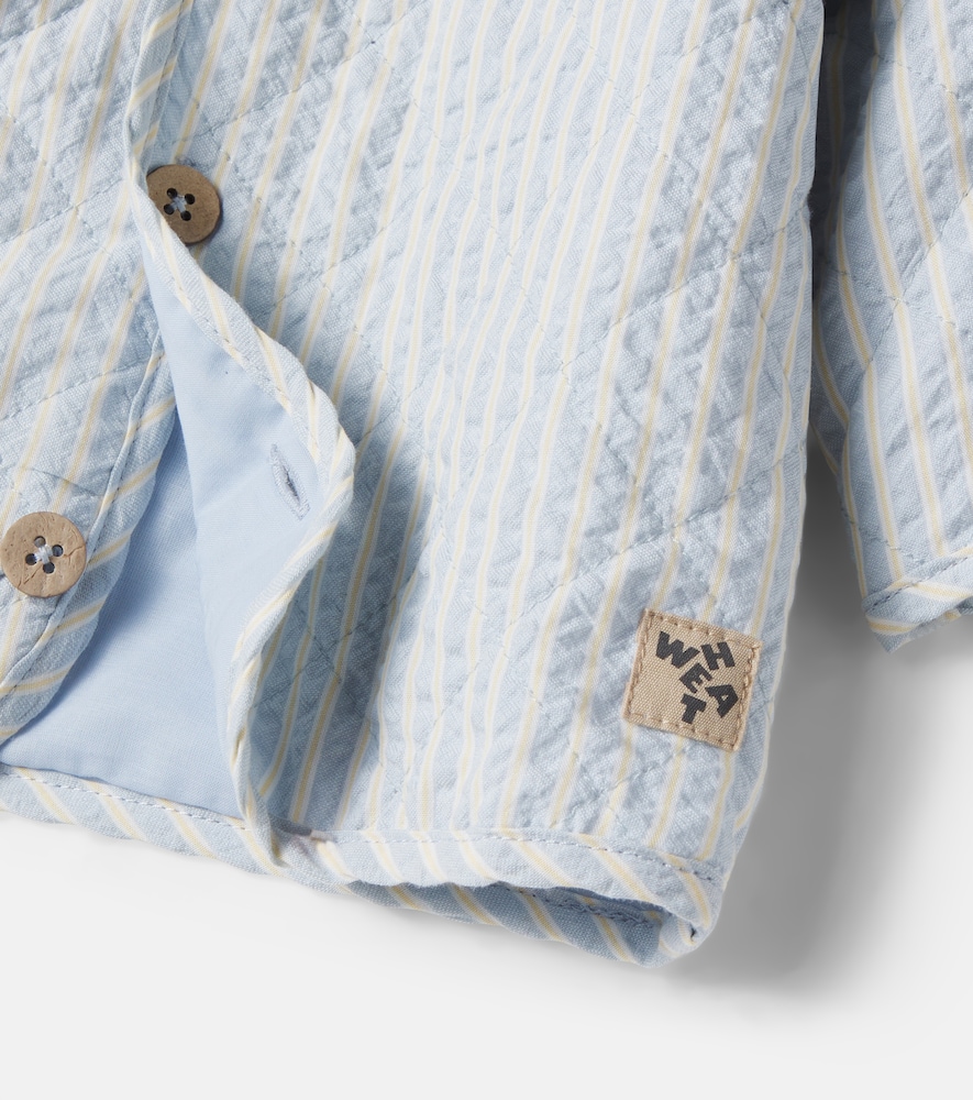  Wheat Wheat Baby Saxo Striped Quilted Cotton Jacket 
