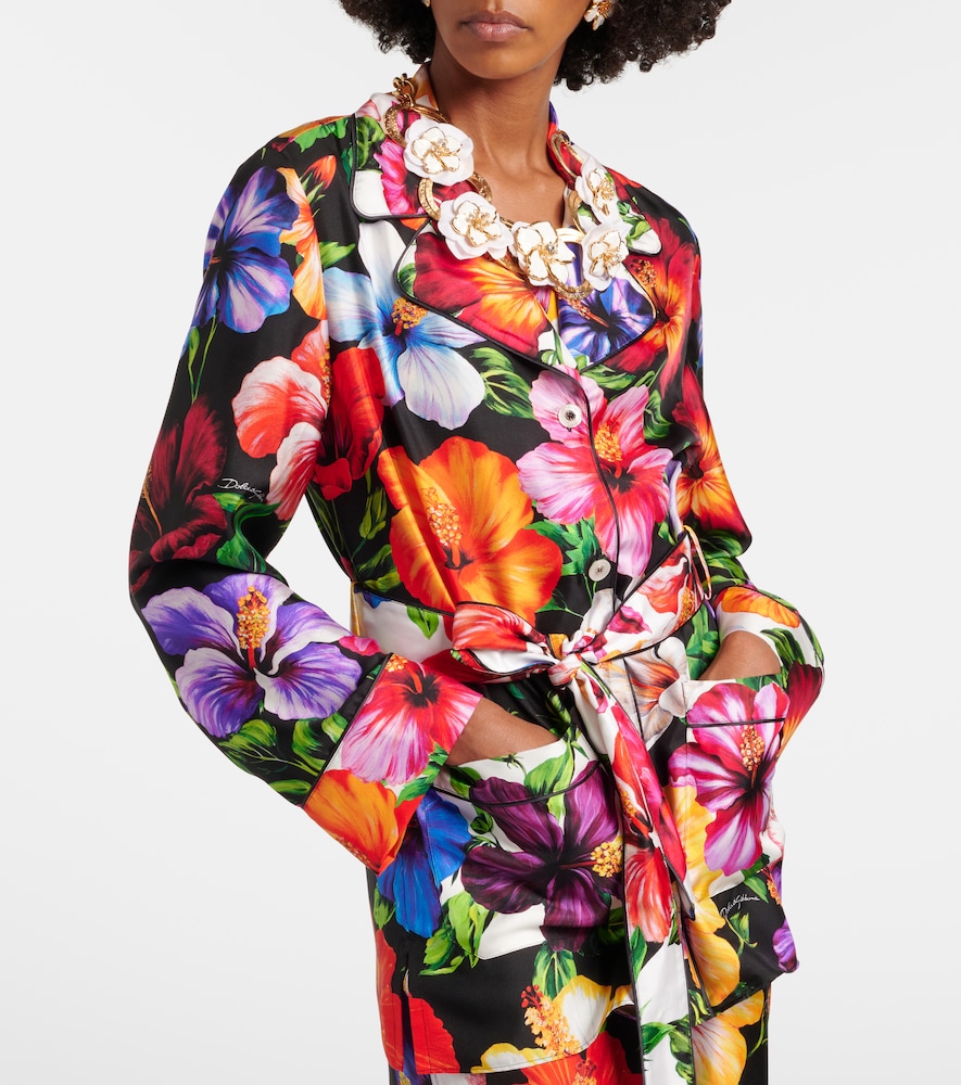 Dolce&Gabbana Belted Floral Shirt