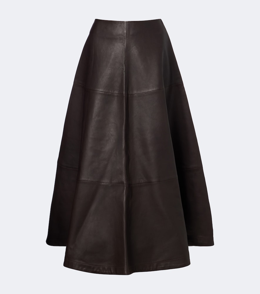 Gonna midi Varda in pelle