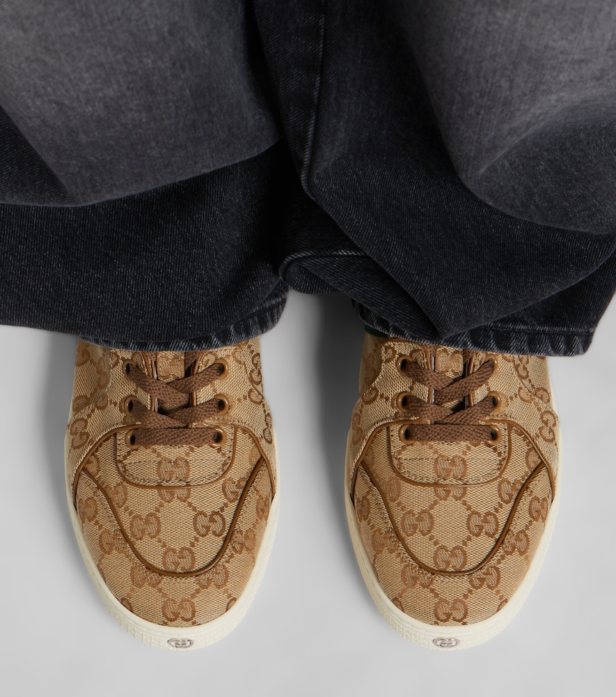 Stretch GG Canvas Low-Top Sneakers