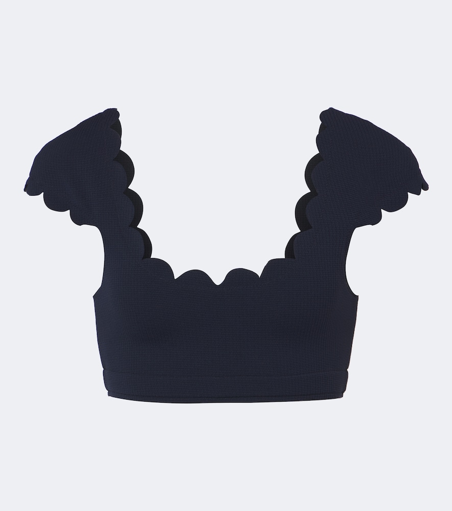 Marysia Mexico Scalloped Bikini Top In Black
