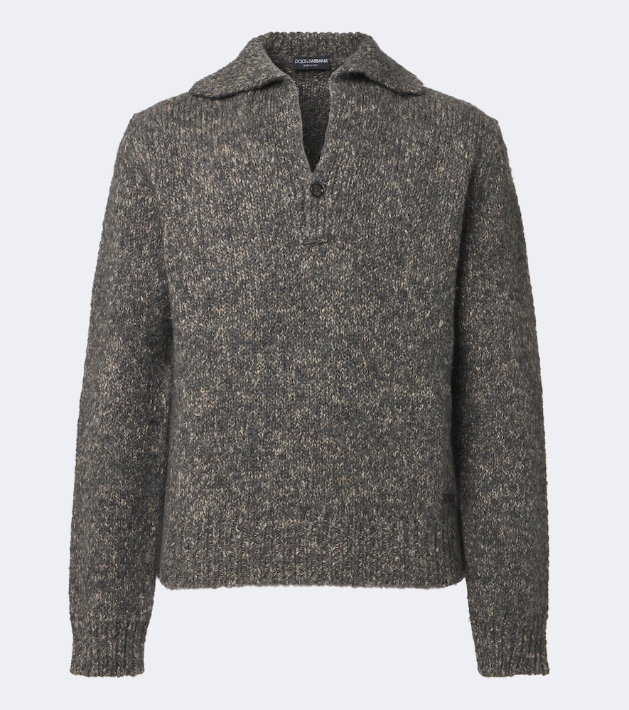 Polopullover aus einem Wollgemisch
