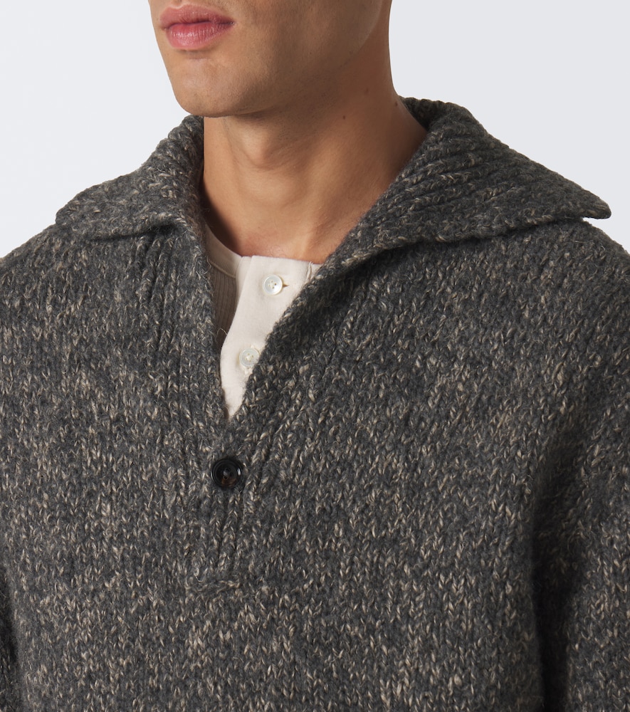 Dolce&Gabbana Wool, Alpaca, And Linen Polo Sweater