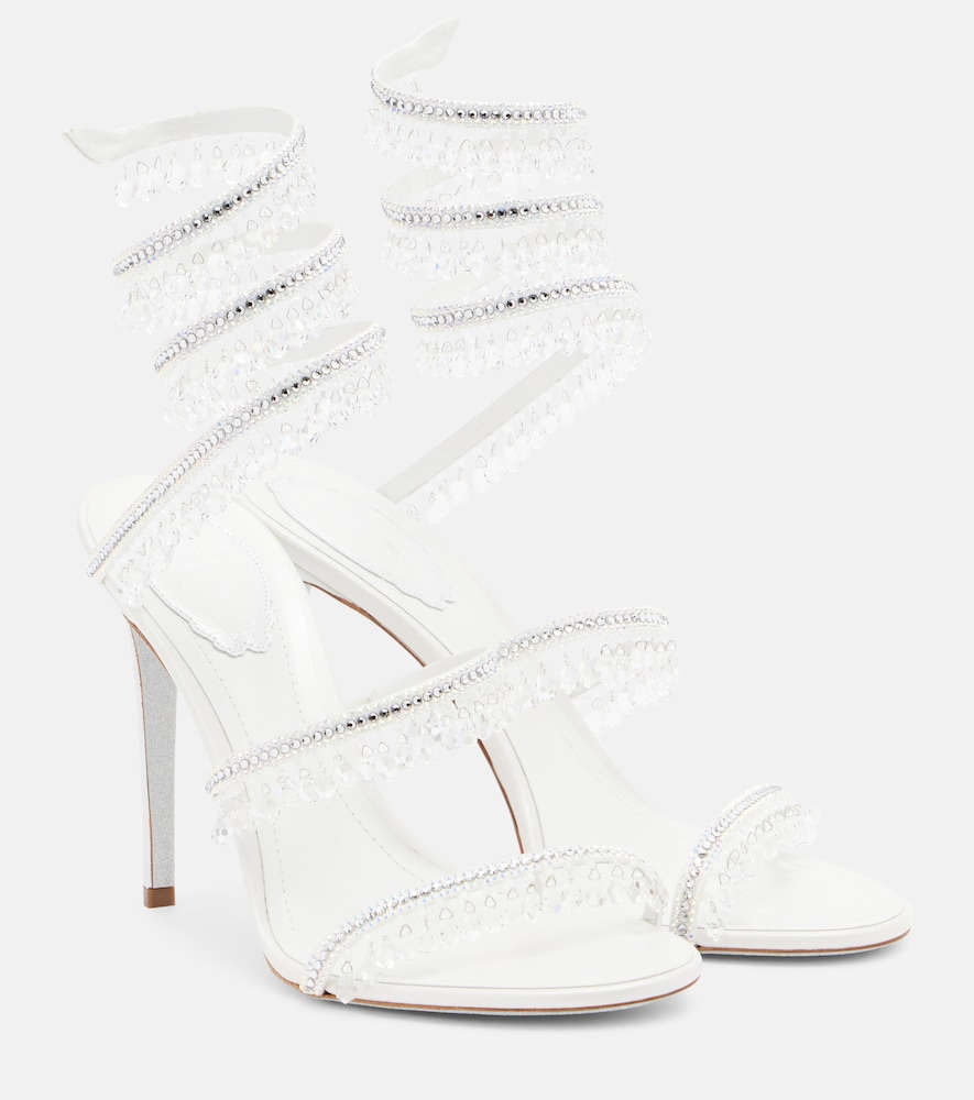 Rene Caovilla Chandelier embellished satin sandals