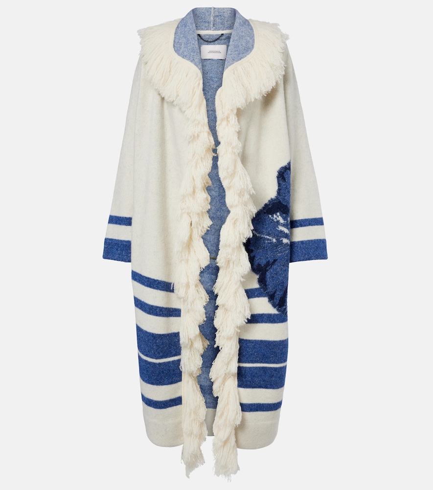 Dorothee Schumacher Poppy Garden fringed jacquard coat
