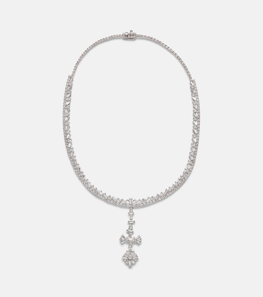 Halskette Y-Couture aus 18kt Weißgold mit Diamanten