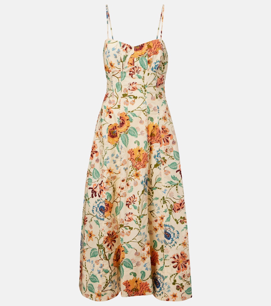 Abito midi Fiora in cotone a fiori