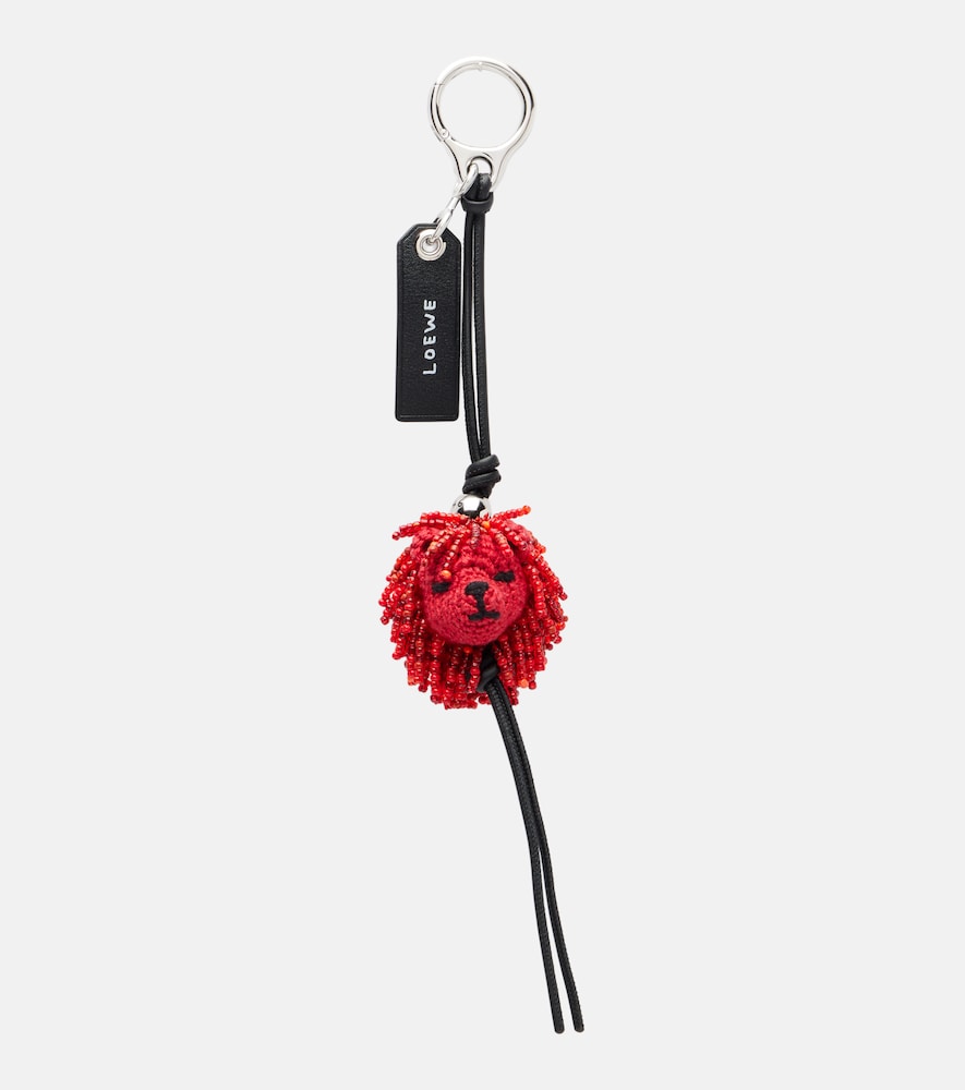Charm per borsa Lion in crochet con perline