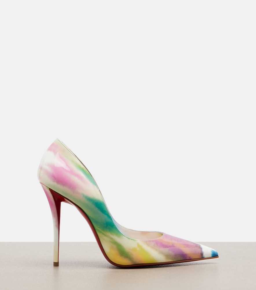 Christian Louboutin Christian Louboutin Miss Z Printed Patent Leather Pumps 