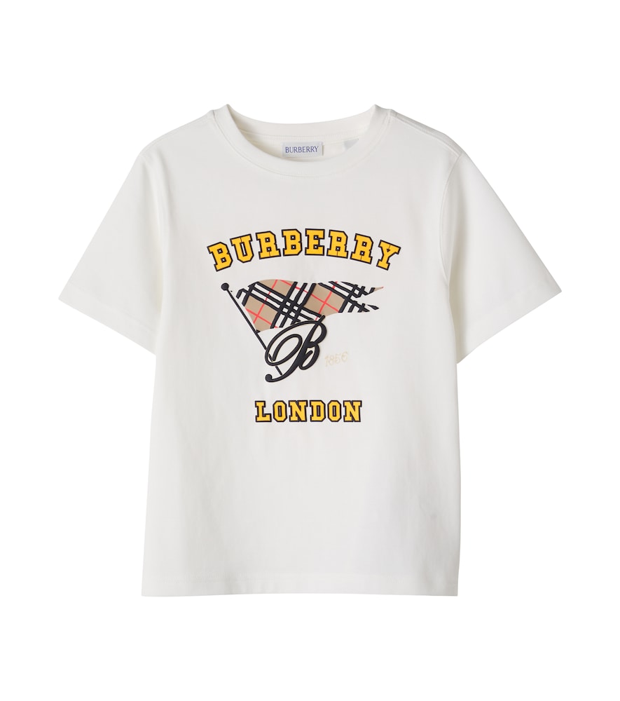 Burberry Kids White Printed Cotton Jersey T-Shirt Y Size 14 - Mytheresa