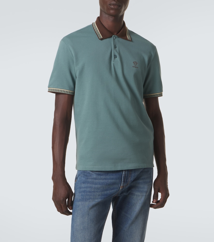  Versace Versace Polohemd Greca Aus Baumwoll-piqué 