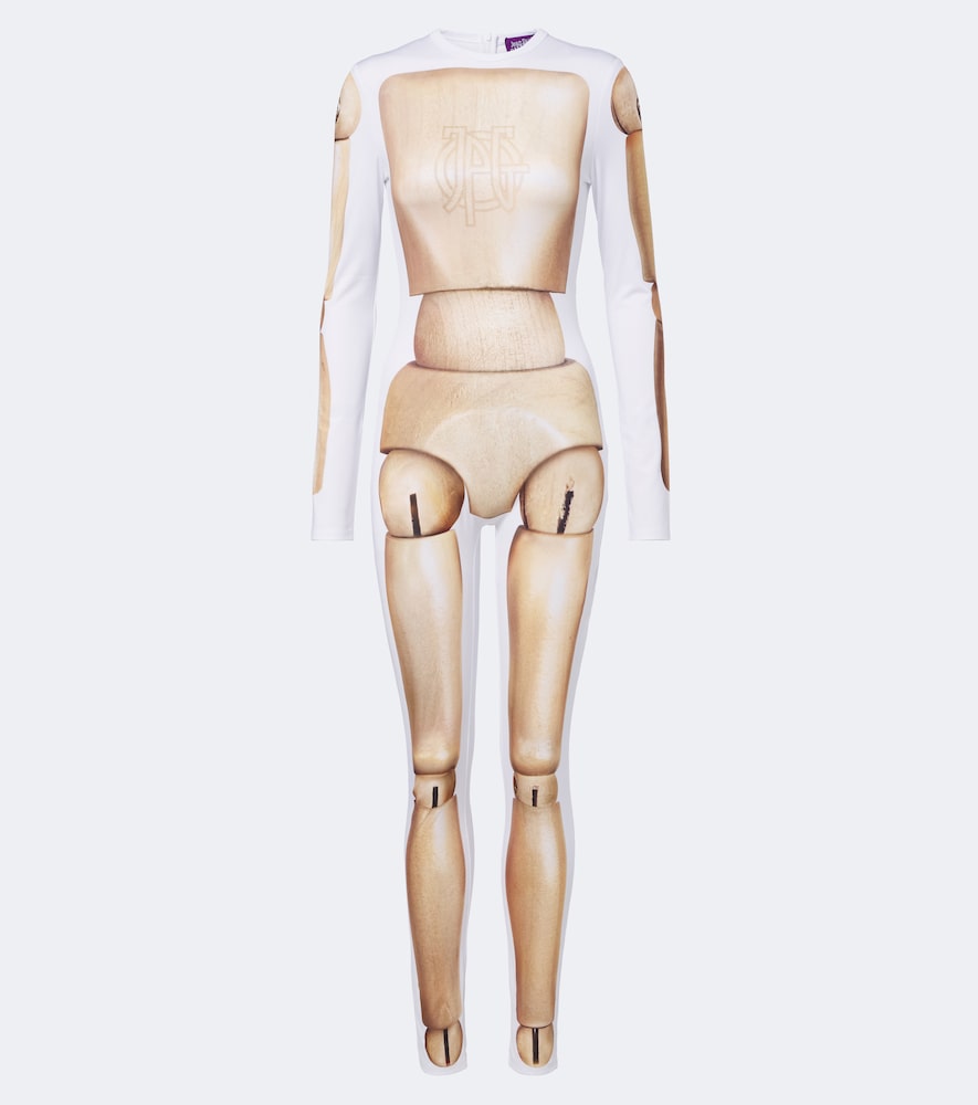 Jumpsuit in jersey trompe l'œil