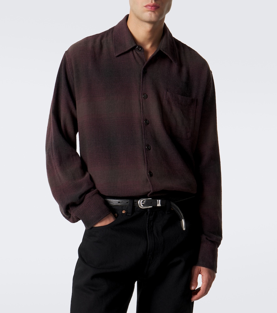 Above Checked Cotton-Blend Shirt