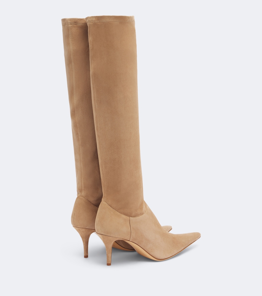 Suede Knee-High Boots