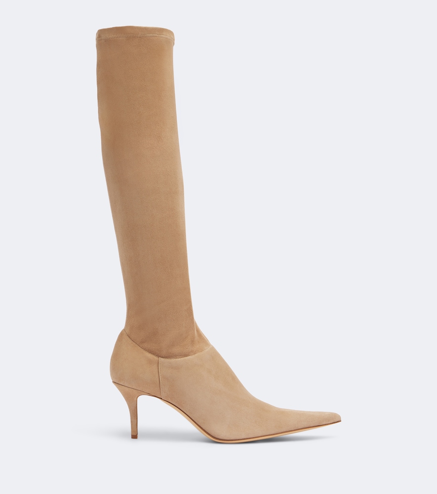 Suede Knee-High Boots