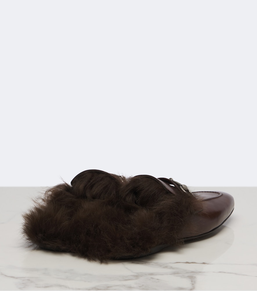 Larindo Horsebit Shearling-Lined Mules