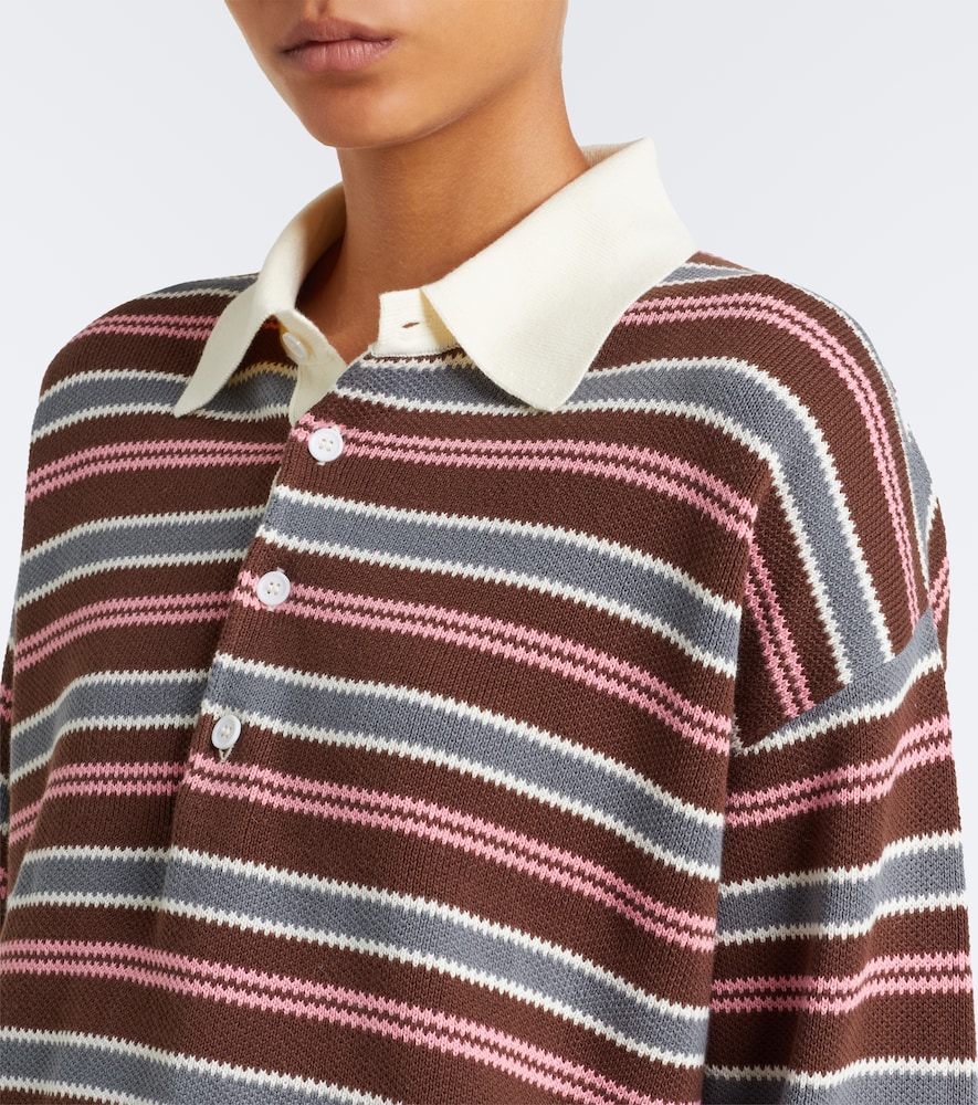 Wonder Striped Cotton Polo Sweater