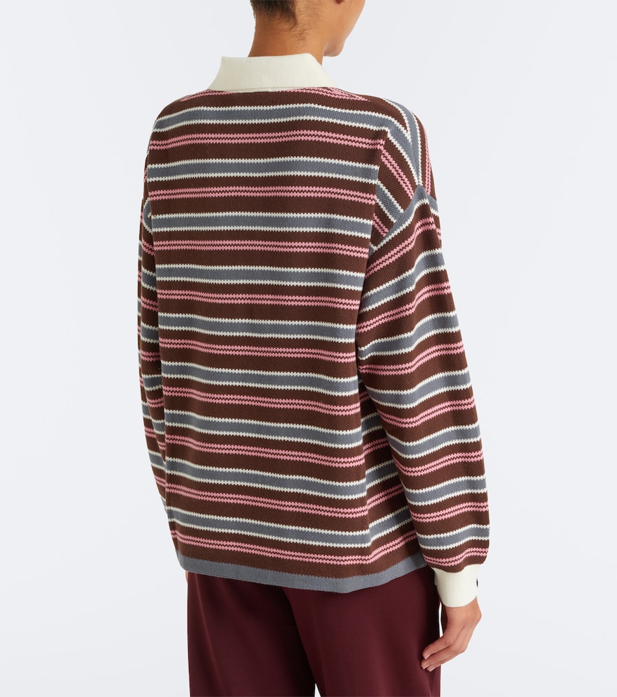 Wonder Striped Cotton Polo Sweater