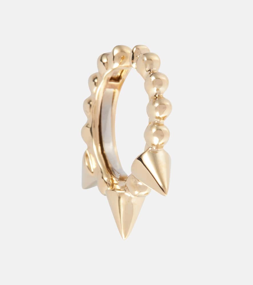 Maria Tash Granulated Triple Short Spike 14kt gold single ear cuff