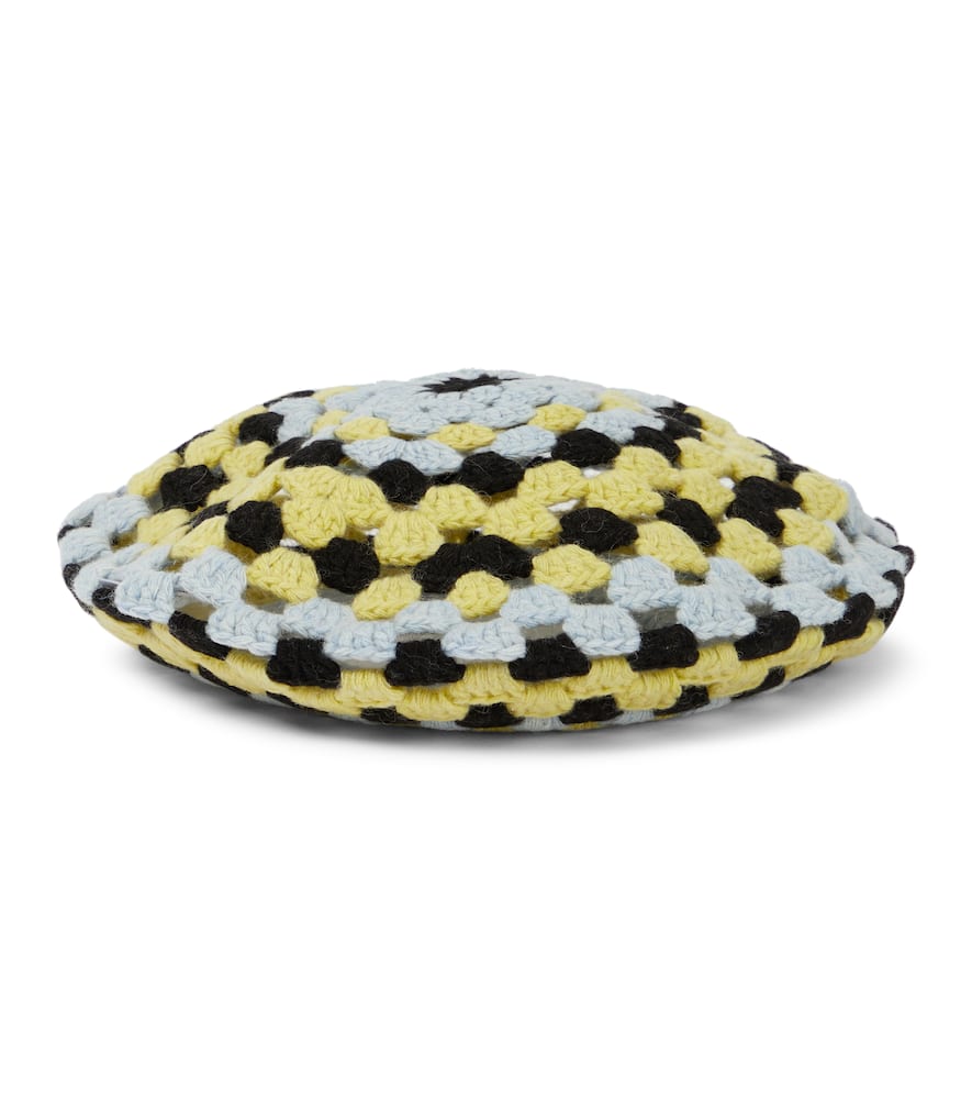 Crocheted wool-blend beret