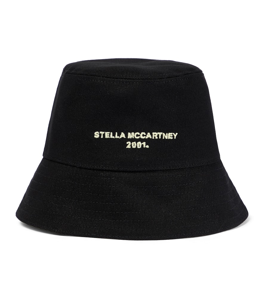 Stella Mccartney Woman Hat Black Size 7 Polyamide In Ultra Black/banana
