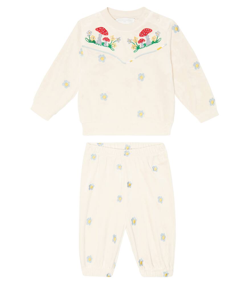 Stella McCartney Kids Baby embroidered sweatshirt and sweatpants set