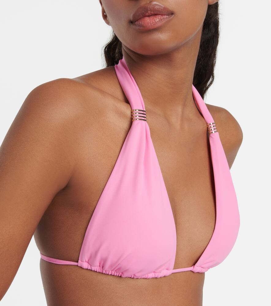 Shop Melissa Odabash Grenada Halterneck Bikini Top In Pink