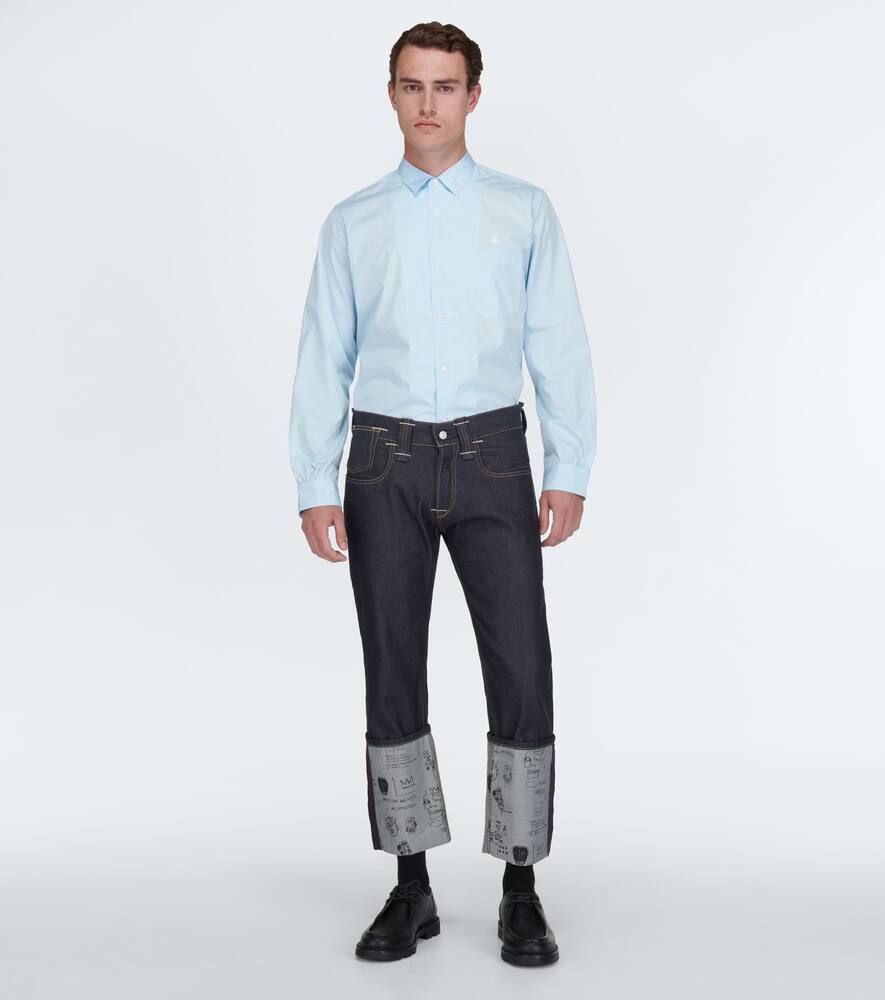 Shop Junya Watanabe Cotton Poplin Shirt In Sax