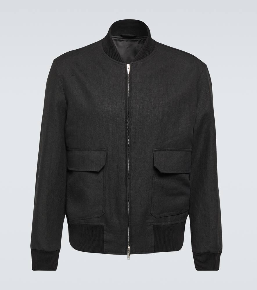 Lardini Linen bomber jacket